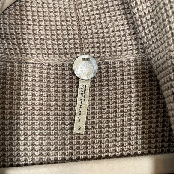 Margaret OLeary Women S Beige Knit Cardigan Sweater Open Drape Front Long Sleeve - Picture 5 of 9